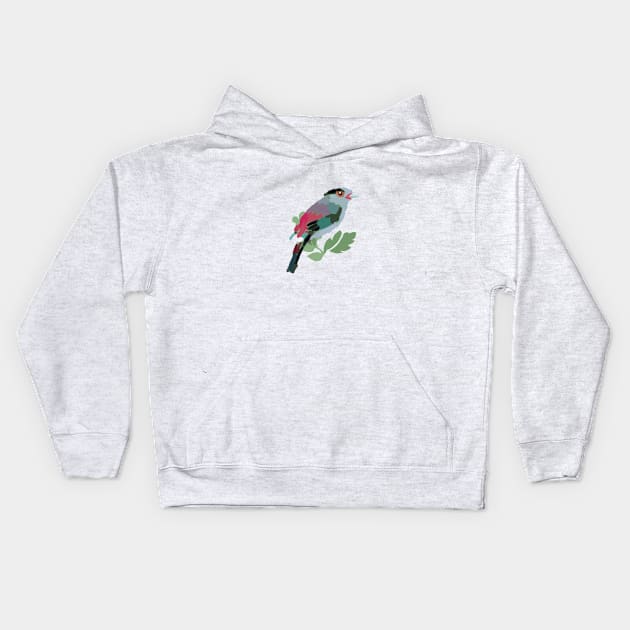 Bird of Paradise (tee) Kids Hoodie by Ndy